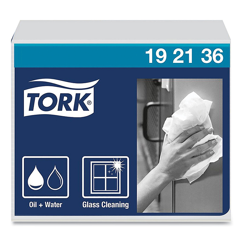 Tork Heavy-Duty Paper Wiper 1/4 Fold, 12.5 x 13, White, 56/Pack, 16 Packs/Carton (192136)