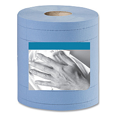 Tork Industrial Paper Wiper, 4-Ply, 11 x 15.75, Blue, 375 Wipes/Roll, 2 Rolls/Carton (13244101)