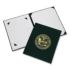 AbilityOne 7510017011805 SKILCRAFT Awards Certificate Binder, Army Seal, 14.5 x 11.5, Green/Gold