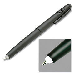 AbilityOne 7520016998604 SKILCRAFT Luminator White LED Light Ballpoint Pen with Stylus, Stick, Medium, 1 mm, Black Ink, Black Barrel