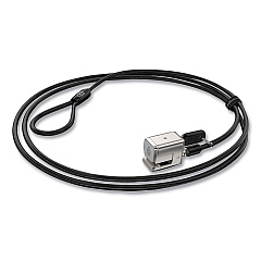 AbilityOne 5340016952543, SKILCRAFT Kensington Keyed Computer Lock for Surface Pro/Surface Go, 6 ft, Black/Silver