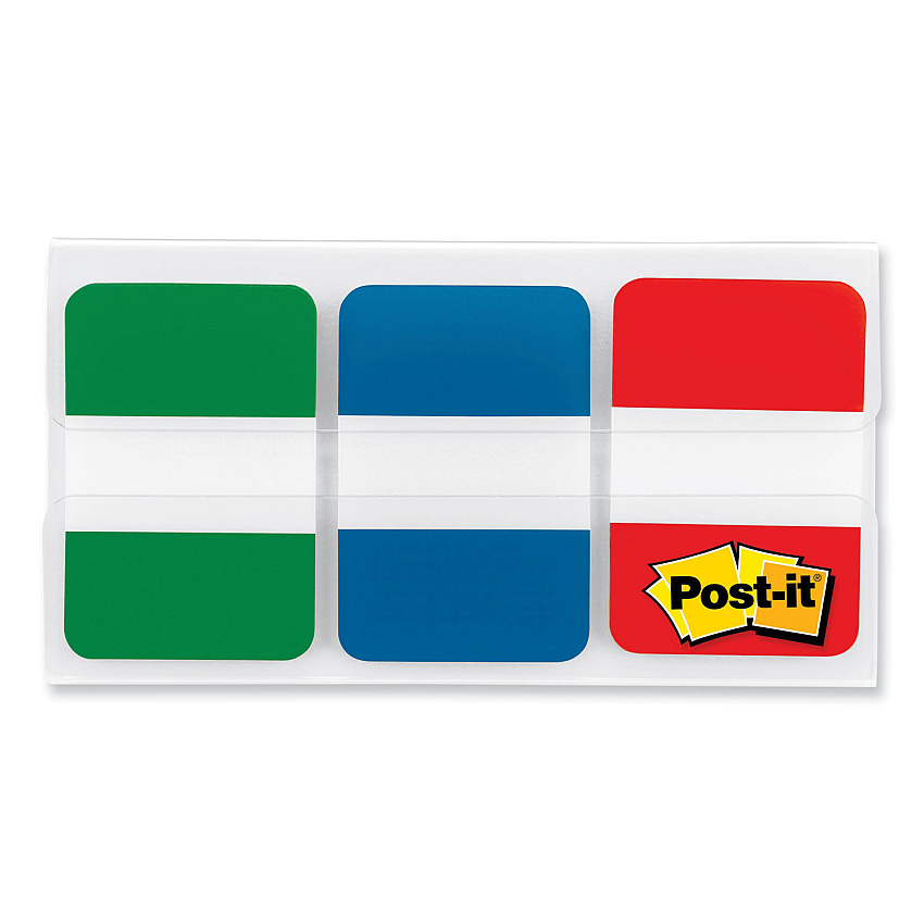 Post-it Tabs 1" Tabs, 1/5-Cut Tabs, Assorted Primary Colors, 1" Wide, 66/Pack (686GBR)