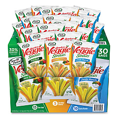 Sensible Portions Veggie Straws, Sea Salt/Zesty Ranch, 1 oz Bag, 30 Bags/Carton (22000413)