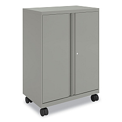 HON Smartlink Mobile Cabinet, 10 Compartments, 30w x 18d x 42.32h, Platinum Metallic (SC4330RLT1)