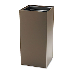 Safco Public Square Recycling Receptacles, 31 gal, Steel, Brown (2982BR)