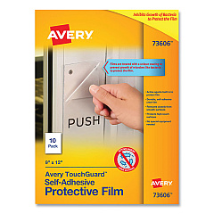Avery TouchGuard Protective Film Sheet, 9" x 12", Matte Clear, 10/Pack (73606)