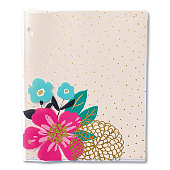 Carolina Pad Panache Glossy 3-Hole Punched 6-Pocket Folder, 11 x 8.5, Assorted (93001)