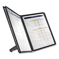 Durable SHERPA SoHo Document Holder, 10 Panels, 13.5 x 3 x 10.38, Black Borders (555001)