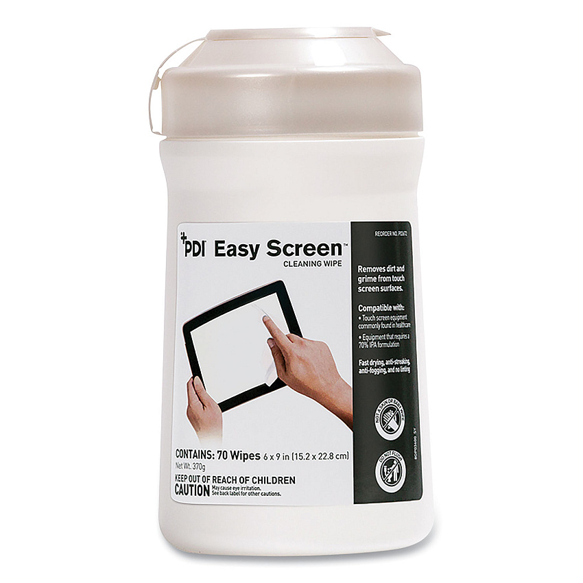 Sani Professional PDI Easy Screen Cleaning Wipes, 9 x 6, White, 70/Pack (P03672)