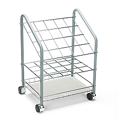 Safco Wire Roll/Files, 20 Compartments, 18w x 12.75d x 24.5h, Gray (3091)