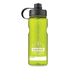ergodyne Chill-Its 5151 Plastic Wide Mouth Water Bottle, 34 oz, Lime (13153)