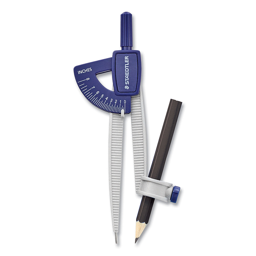 Staedtler Student Compass, 8.5" Maximum Diameter, Plastic, Blue (557SCBKA6)