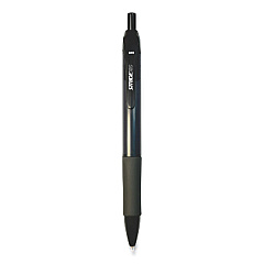 StrideRio Gel Pen, Retractable, Medium 0.7 mm, Black Ink, Translucent Black Barrel, 12/Box (52001)