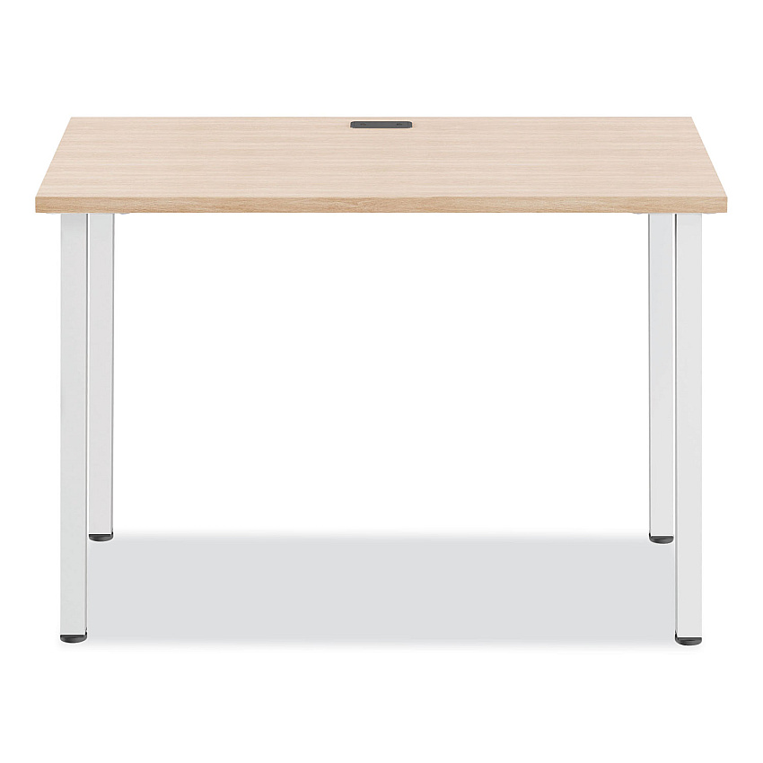 Union & Scale Essentials Writing Table-Desk, 42" x 23.82" x 29.53", Natural Wood/Silver (60411CC)