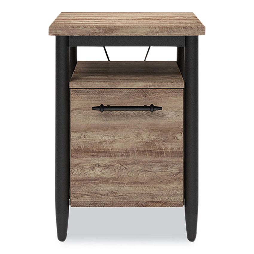 Whalen Thomasville Breslyn One-Drawer Vertical File Cabinet, with Shelf, Letter/Legal, Crosscut Hickory, 16" x 20" x 22.2" (BRDFTV)