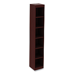 Alera Valencia Series Narrow Profile Bookcase, Six-Shelf, 11.81w x 11.81d x 71.73h, Mahogany (ALEVA67212MY)