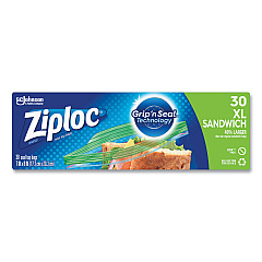Ziploc Sandwich Seal Top Bags, 8" x 7", Clear, 30/Box (315880)