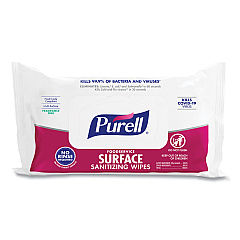PURELL Foodservice Surface Sanitizing Wipes, 7.4 x 9, Fragrance-Free, 72/Pouch, 12 Pouches/Carton (937112CT)