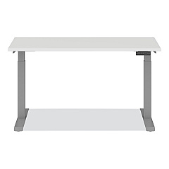 Alera AdaptivErgo Three-Stage Electric Height-Adjustable Table w/Memory Controls, Top/Base Bundle, 60w x 24d, 30" to 49"h, White (ALEHT3SAGBD)