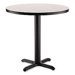 NPS Cafe Table, 36" Diameter x 30h, Round Top/X-Base, Gray Nebula, Black Base (CT13636XD1GY)