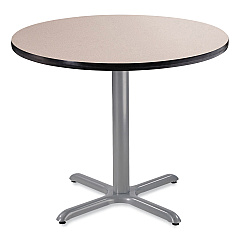 NPS Cafe Table, 36" Diameter x 30h, Round Top/X-Base, Gray Nebula Top, Gray Base (CG13636XD1GY)
