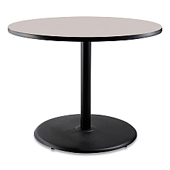NPS Cafe Table, 36" Diameter x 30h, Round Top/Base, Gray Nebula Top, Black Base (CT13636RD1GY)