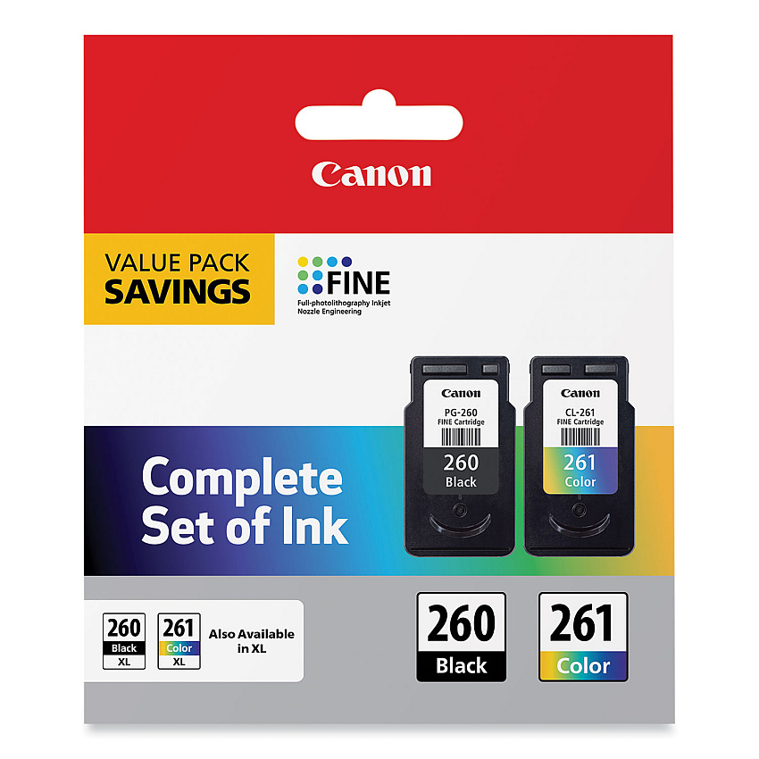 Canon PG-260 / CLI-261 Value Pack (3725C006)