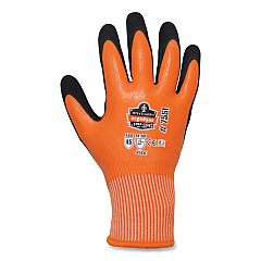 ergodyne ProFlex 7551-CASE ANSI A5 Coated Waterproof CR Gloves, Orange, Medium, 144 Pairs/Carton (17993)