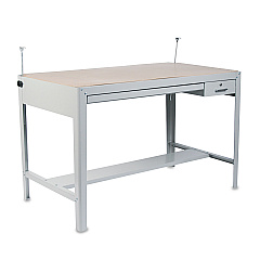 Safco Precision Four-Post Drafting Table Base, 56.5w x 30.5d x 35.5h, Gray (3962GR)