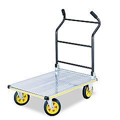 Safco Stow-Away Platform Truck, 1,000 lb Capacity, 24 x 39 x 40, Aluminum/Black (4053NC)