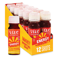 Vive Organic Energy+Focus, 2 oz Bottle, 12/Pack, Delivered in 1-4 Business Days (34800003)