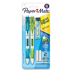 Paper Mate Clear Point Mechanical Pencil, 0.7 mm, HB (#2.5), Black Lead, Randomly Assorted Barrel Colors, 2/Pack (56047PP)