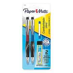 Paper Mate ComfortMate Ultra Pencil Starter Set, 0.5 mm, HB (#2.5), Black Lead, Assorted Barrel Colors, 2/Pack (1738795)