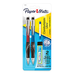Paper Mate ComfortMate Ultra Pencil Starter Set, 0.7 mm, HB (#2.5), Black Lead, Assorted Barrel Colors, 2/Pack (1738796)