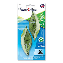 Paper Mate Liquid Paper DryLine Grip Correction Tape, Recycled Dispenser, 1/5" x 335", 2/Pack (1744480)