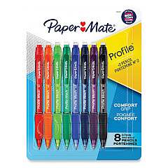 Paper Mate Profile Mechanical Pencils, 0.7 mm, HB (#2), Black Lead, Assorted Barrel Colors, 8/Pack (2105705)