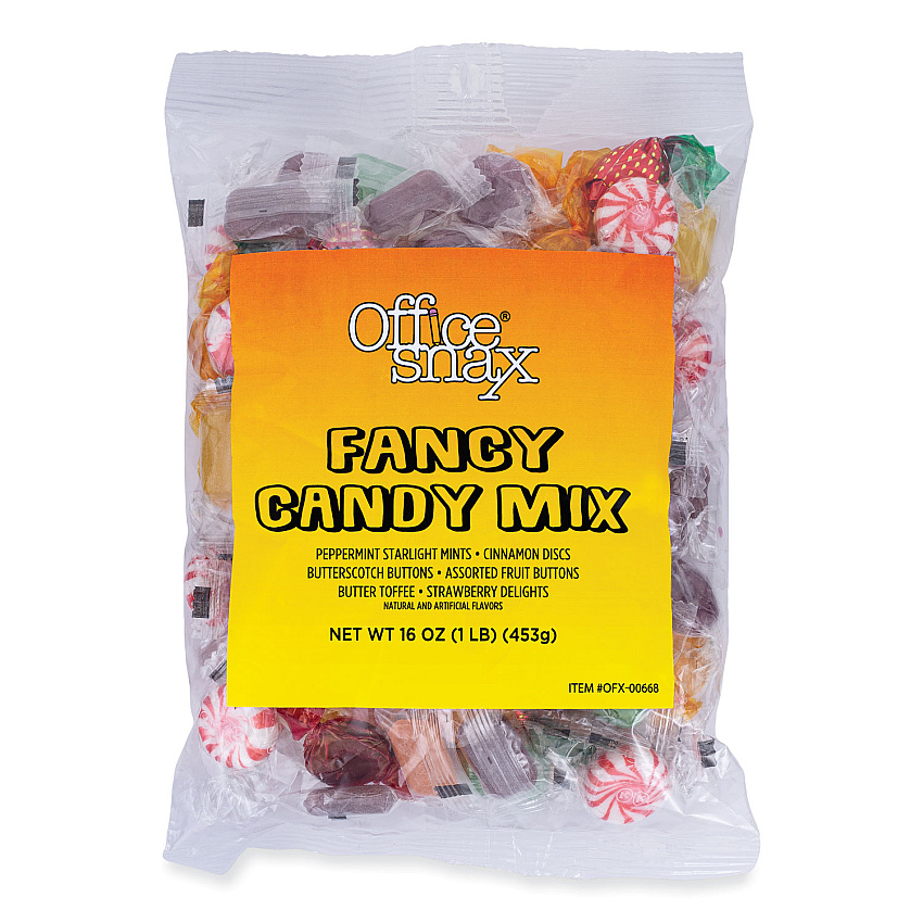 Office Snax Candy Assortments, Fancy Candy Mix, 1 lb Bag (00668)