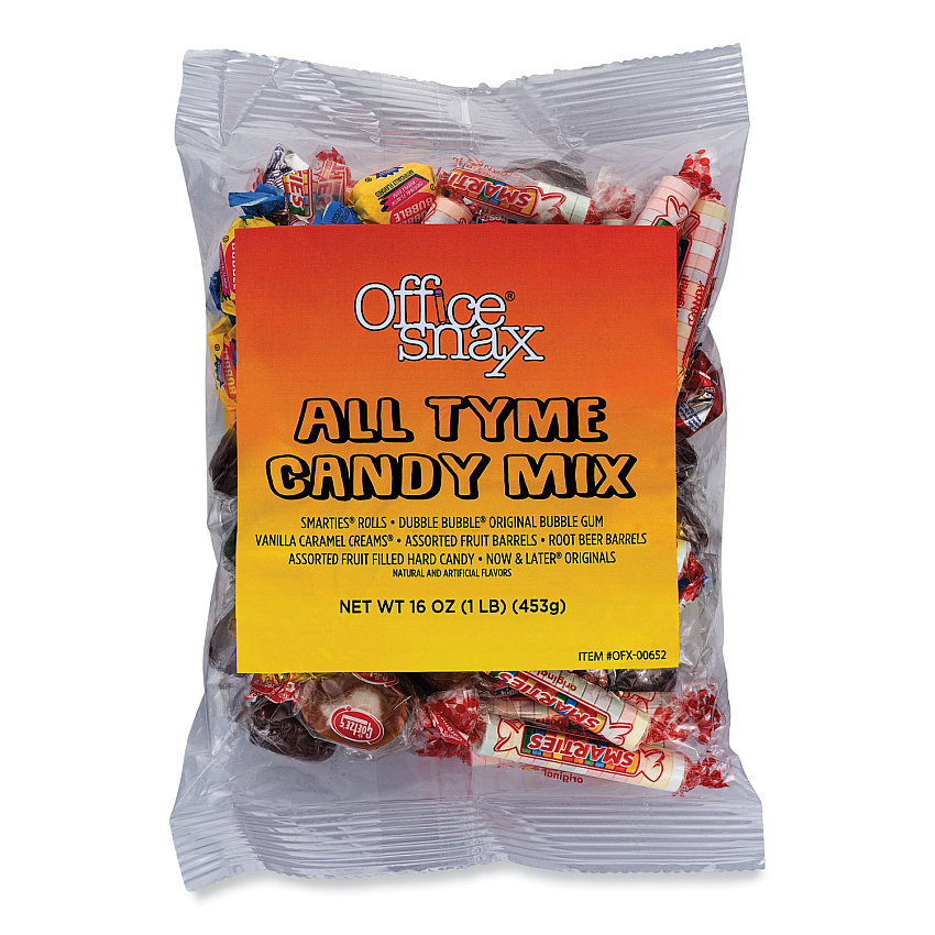 Office Snax Candy Assortments, All Tyme Candy Mix, 1 lb Bag (00652)