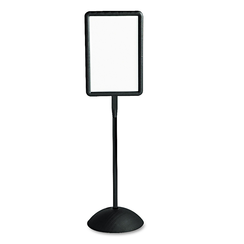 Safco Double Sided Sign, Magnetic/Dry Erase Steel, 18 x 18, White, Black Frame (4117BL)