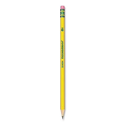 Ticonderoga Pre-Sharpened Pencil, HB (#2), Black Lead, Yellow Barrel, Dozen (13806)