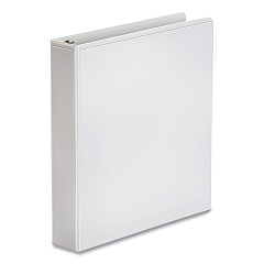 Universal Economy Round Ring View Binder, 3 Rings, 1.5" Capacity, 11 x 8.5, White, 12/Carton (UNV20972CT)
