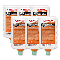 Betco HD Orange Hand Cleaner Refill, Citrus Zest, 2 L Refill Bottle, 6/Carton (7926200)