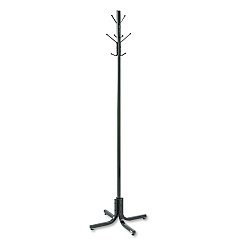 Safco Metal Costumer, Four Ball-Tipped Double-Hooks, 21w x 21d x 70h, Black (4163BL)
