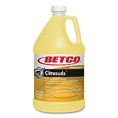 Betco Symplicty Citrusuds Manual Dishwashing Detergent, Lemon Scent, 1 gal Bottle, 4/Carton (21090400)