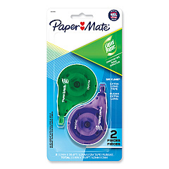Paper Mate Liquid Paper DryLine Correction Tape, Non-Refillable, 1/6" x 472", 2/Pack (6137206)