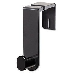 Safco Plastic Coat Hook, 1 Hook, 1 3/4 x 5 1/4 x 4, Black (4224BL)
