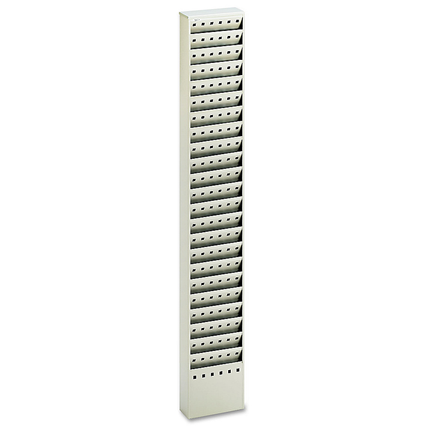 Safco Steel Magazine Rack, 23 Compartments, 10w x 4d x 65.5h, Gray (4322GR)