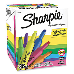 Sharpie Tank Style Highlighters, Assorted Ink Colors, Chisel Tip, Assorted Barrel Colors, 36/Pack (2133496)