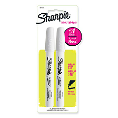 Sharpie Permanent Paint Marker, Medium Bullet Tip, White, 2/Pack (1782041)