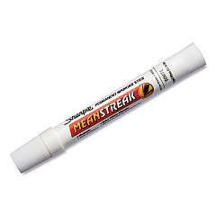 Sharpie Mean Streak Marking Stick, Broad Chisel Tip, White (85018)
